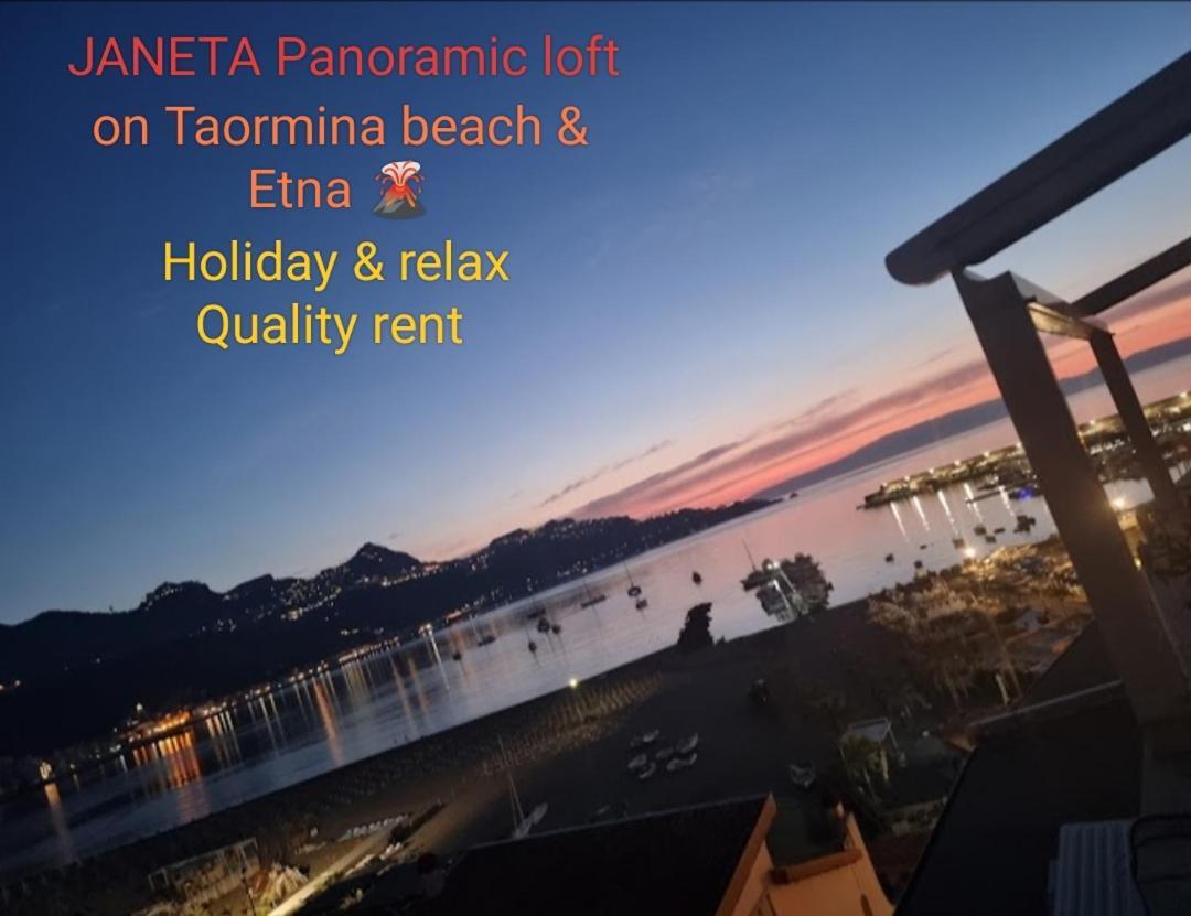 Apartamento Janeta Panoramic Loft Giardini-Naxos Exterior foto